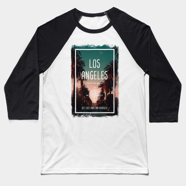 Los Angeles, LA, US, the city of angels Baseball T-Shirt by psychoshadow